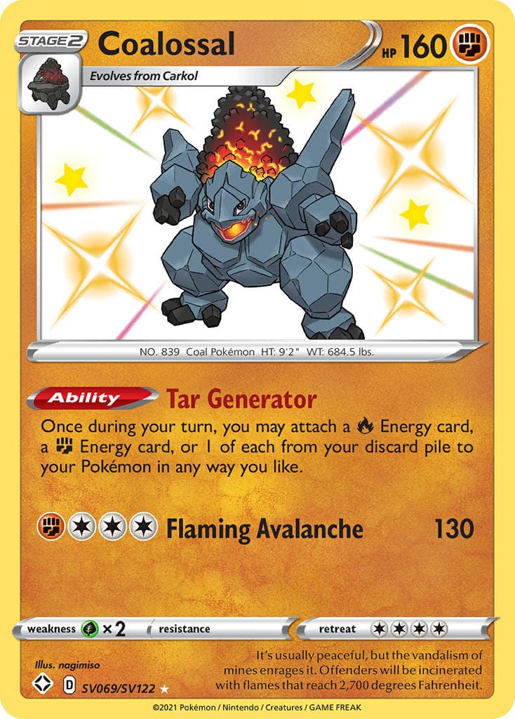 Coalossal (SV069/SV122) [Sword & Shield: Shining Fates] Pokemon Single Pokémon  | Multizone: Comics And Games