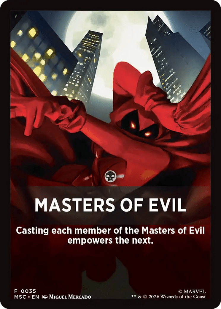 Masters of Evil Theme Card [Marvel Super Heroes Commander] MTG Single Magic: The Gathering  | Multizone: Comics And Games
