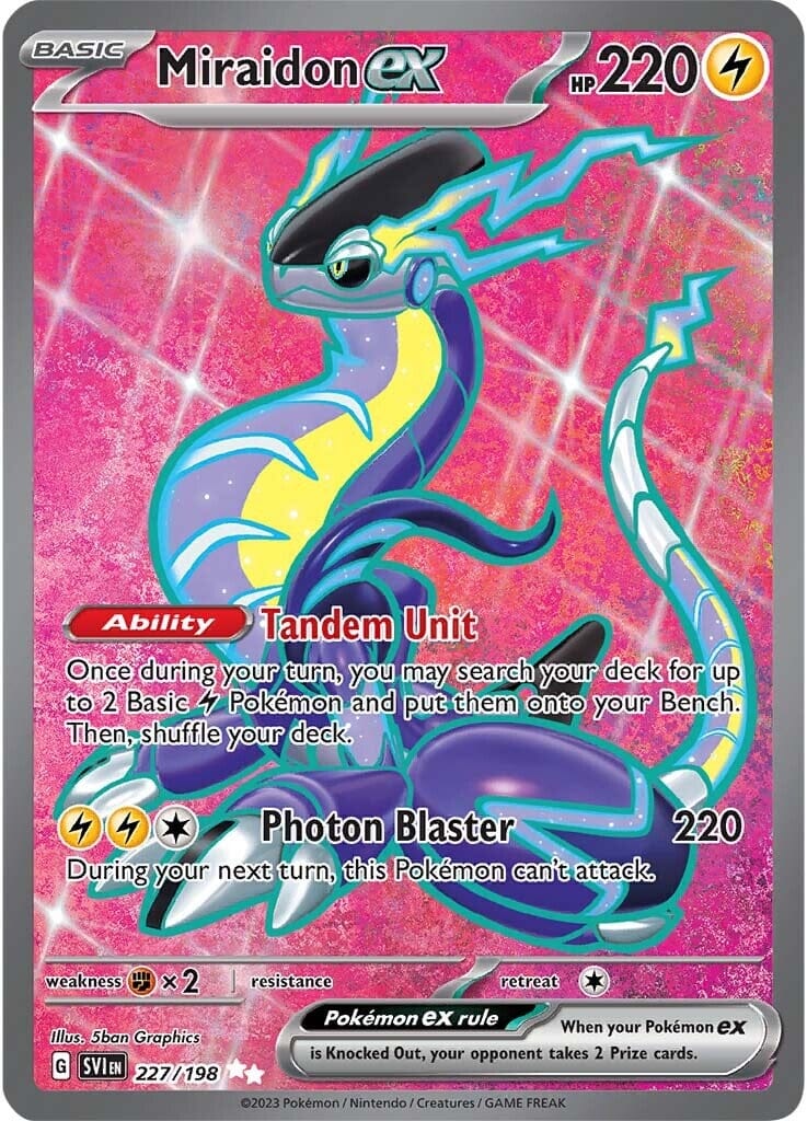 Miraidon ex (227/198) [Scarlet & Violet: Base Set] Pokemon Single Pokémon  | Multizone: Comics And Games
