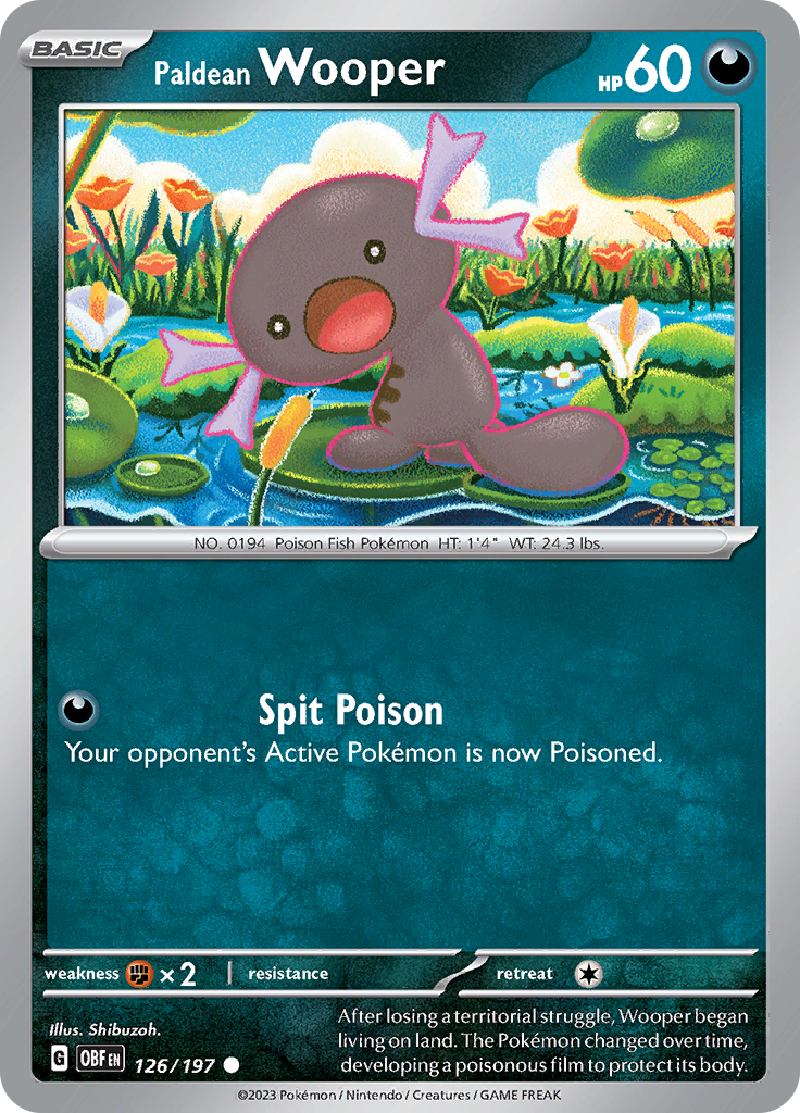 Paldean Wooper (126/197) [Scarlet & Violet: Obsidian Flames] | Multizone: Comics And Games