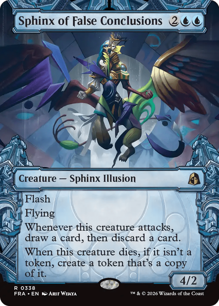 Sphinx of False Conclusions (Showcase) [Reality Fracture] MTG Single Magic: The Gathering  | Multizone: Comics And Games