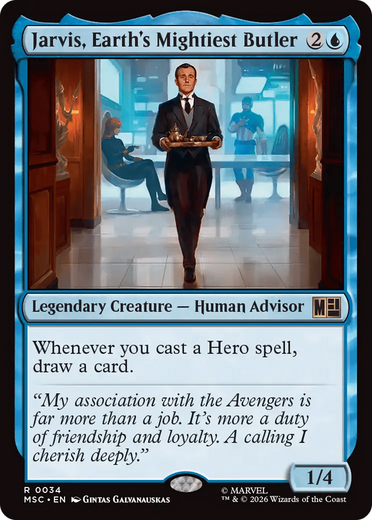 Jarvis, Earth's Mightiest Butler [Marvel Super Heroes Commander] MTG Single Magic: The Gathering  | Multizone: Comics And Games