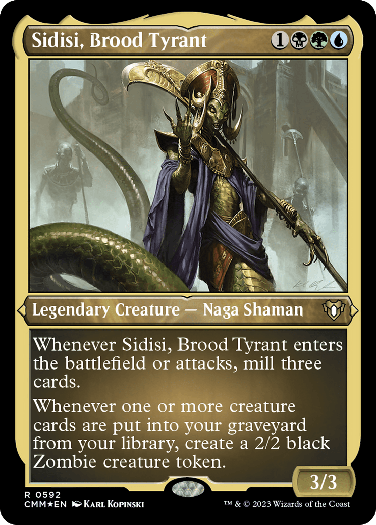 Sidisi, Brood Tyrant (Foil Etched) [Commander Masters] MTG Single Magic: The Gathering  | Multizone: Comics And Games
