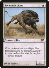 Savannah Lions (Oversized) [Eighth Edition Box Topper] MTG Single Magic: The Gathering  | Multizone: Comics And Games