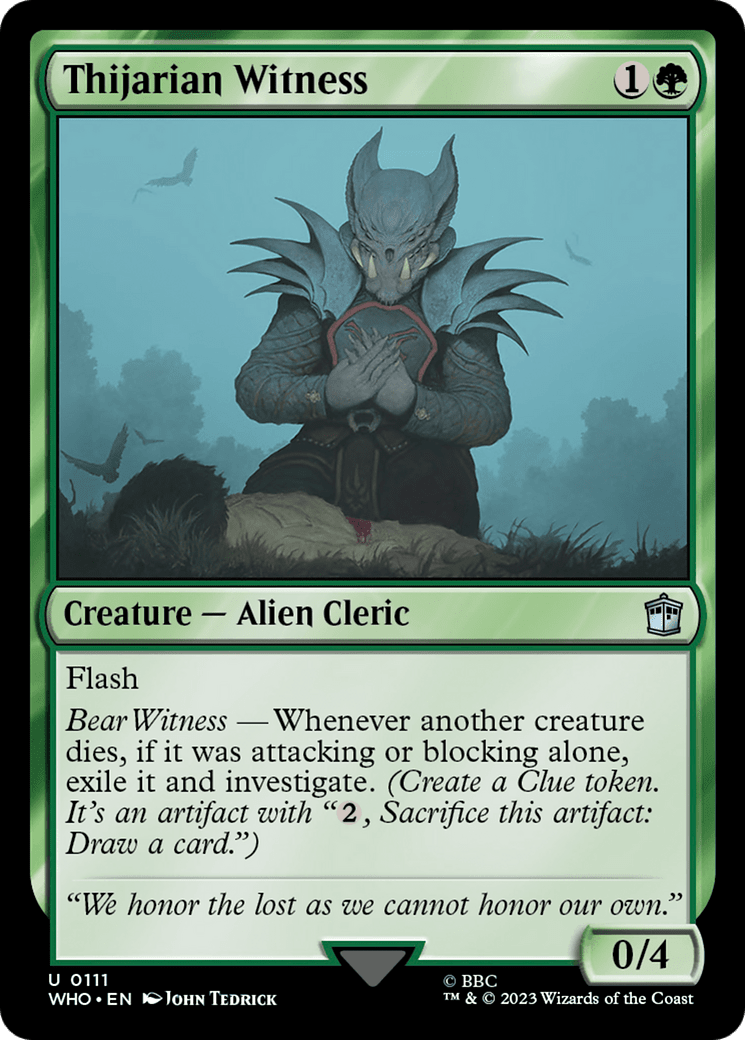 Thijarian Witness [Doctor Who] MTG Single Magic: The Gathering  | Multizone: Comics And Games