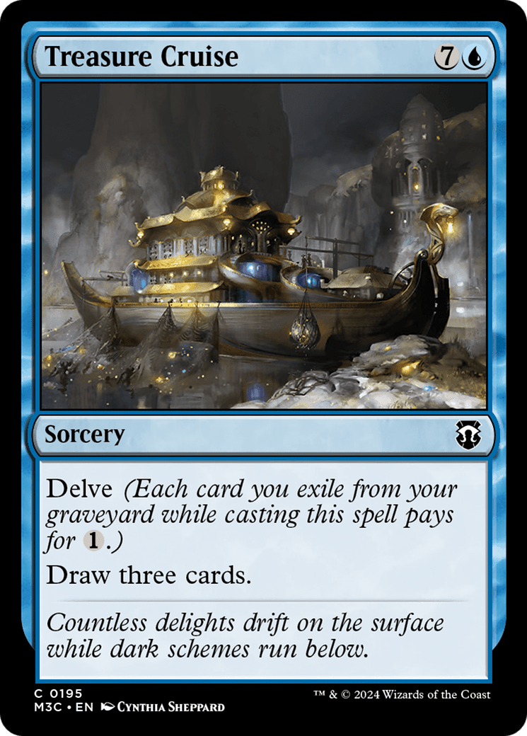 Treasure Cruise (Ripple Foil) [Modern Horizons 3 Commander] MTG Single Magic: The Gathering  | Multizone: Comics And Games