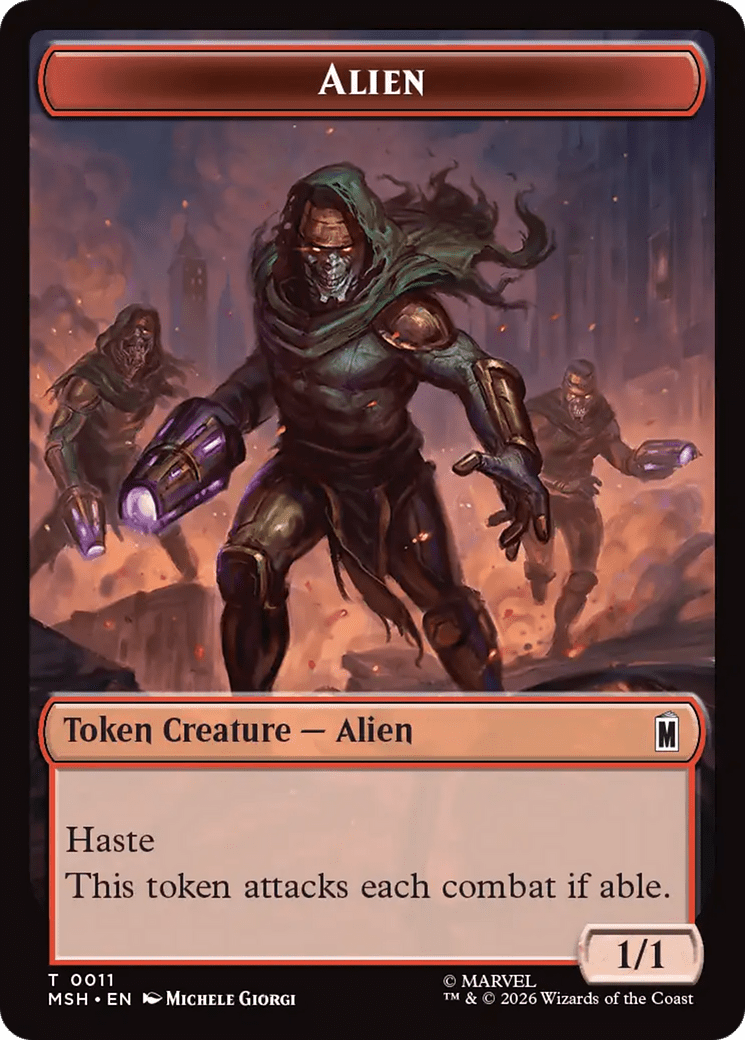 Wall // Alien Double-Sided Token [Marvel Super Heroes Tokens] MTG Single Magic: The Gathering  | Multizone: Comics And Games
