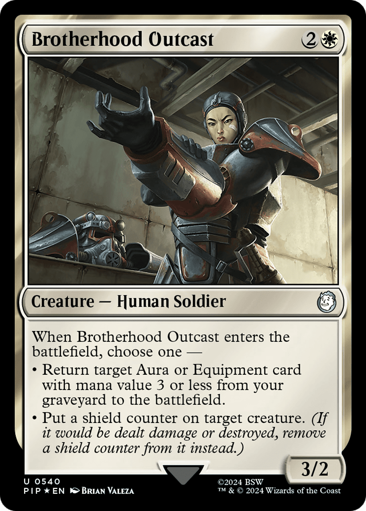 Brotherhood Outcast (Surge Foil) [Fallout] MTG Single Magic: The Gathering  | Multizone: Comics And Games