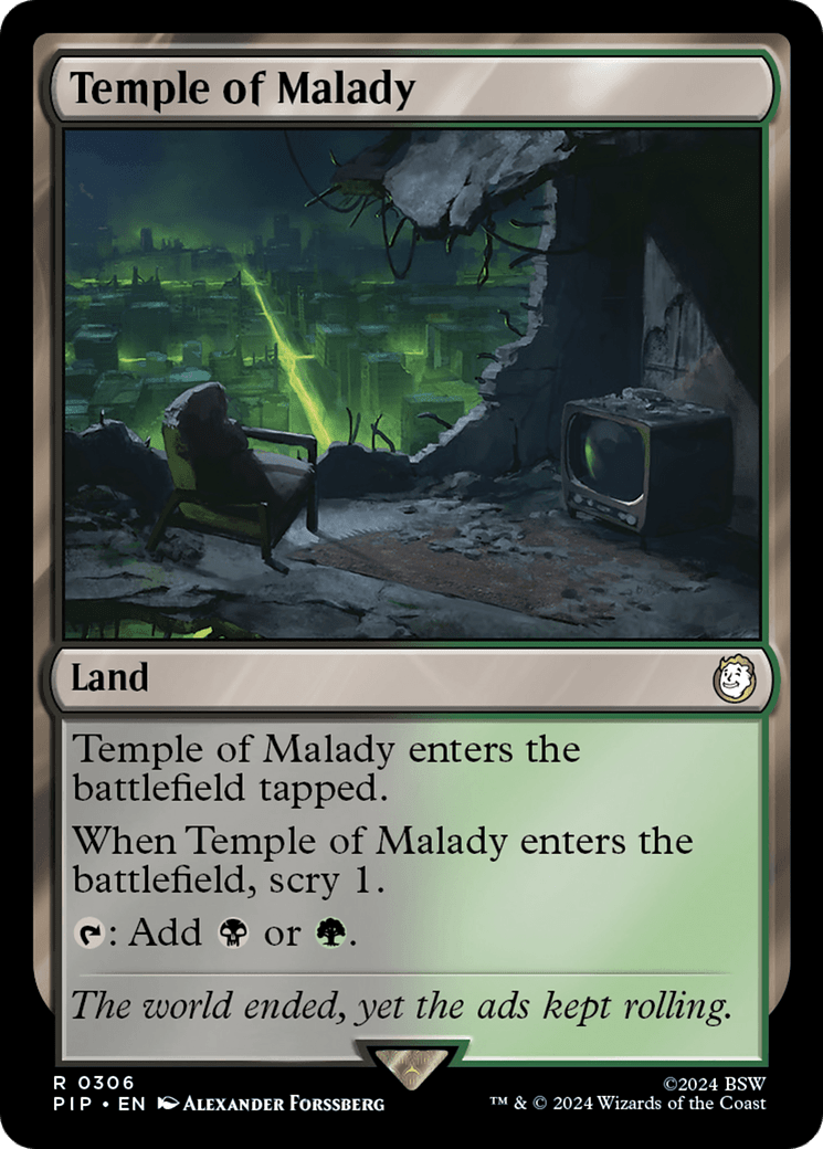 Temple of Malady [Fallout] MTG Single Magic: The Gathering  | Multizone: Comics And Games
