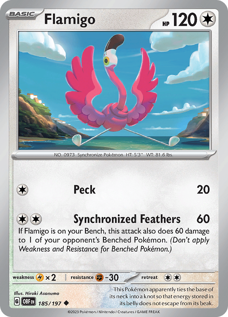 Flamigo (185/197) [Scarlet & Violet: Obsidian Flames] Pokemon Single Pokémon  | Multizone: Comics And Games