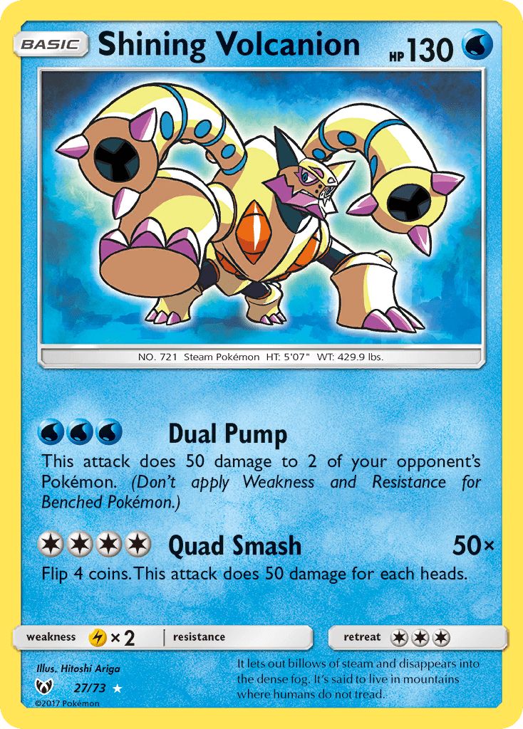 Shining Volcanion (27/73) [Sun & Moon: Shining Legends] Pokemon Single Pokémon  | Multizone: Comics And Games