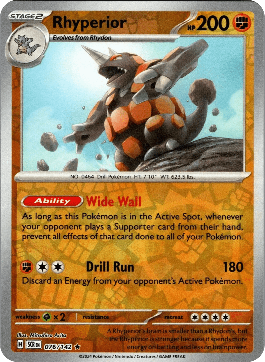 Rhyperior (076/142) [Scarlet & Violet: Stellar Crown] Pokemon Single Pokémon  | Multizone: Comics And Games