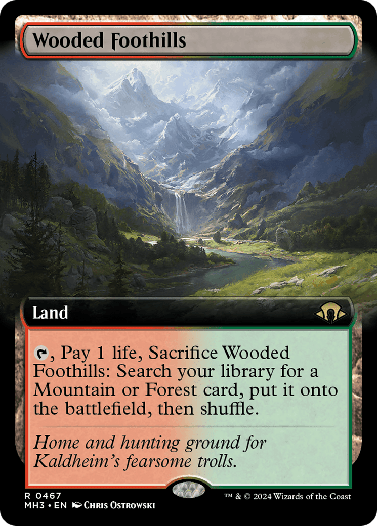 Wooded Foothills (Extended Art) [Modern Horizons 3] MTG Single Magic: The Gathering  | Multizone: Comics And Games