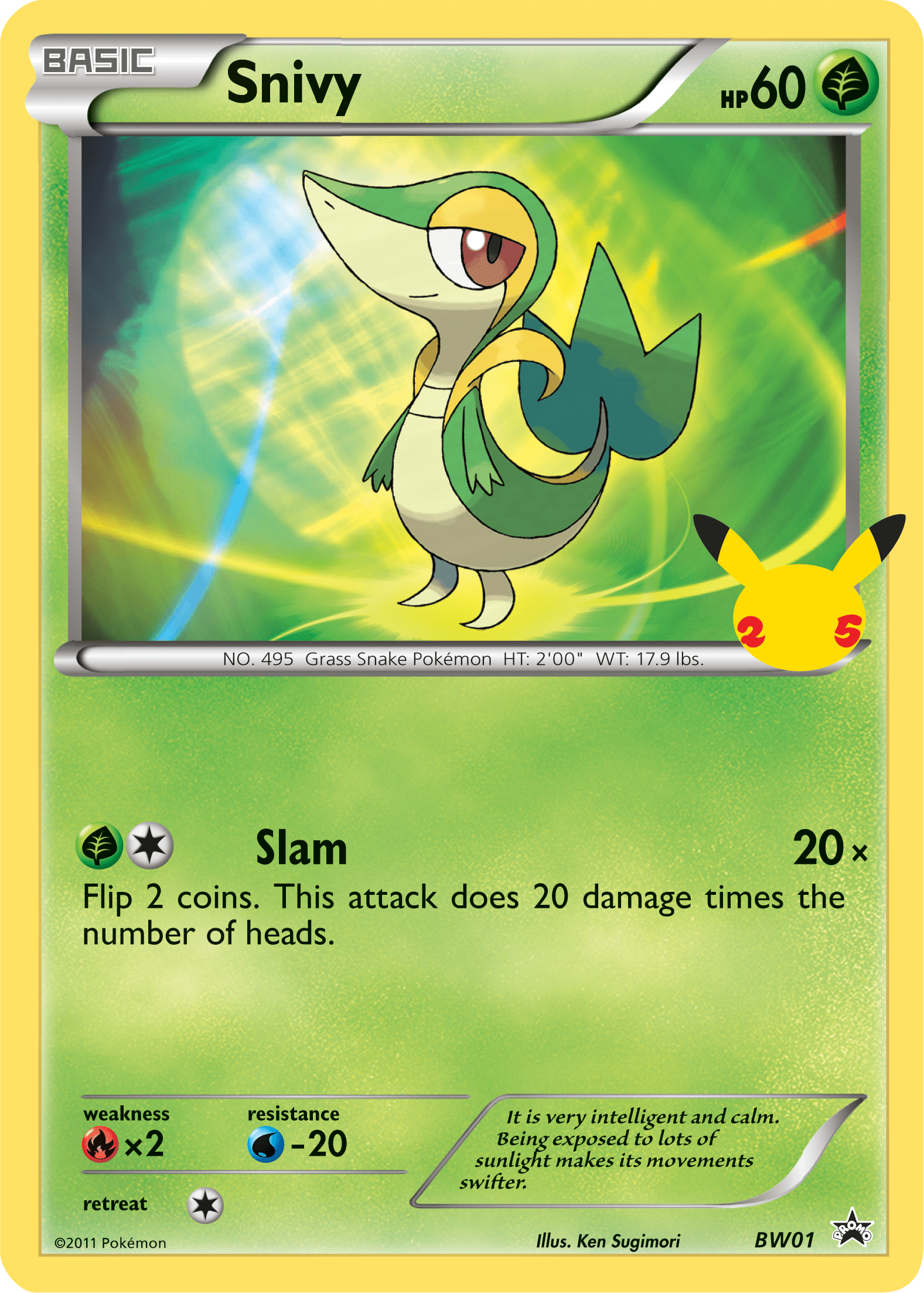 Snivy (BW01) (Jumbo Card) [First Partner Pack] Pokemon Single Pokémon  | Multizone: Comics And Games