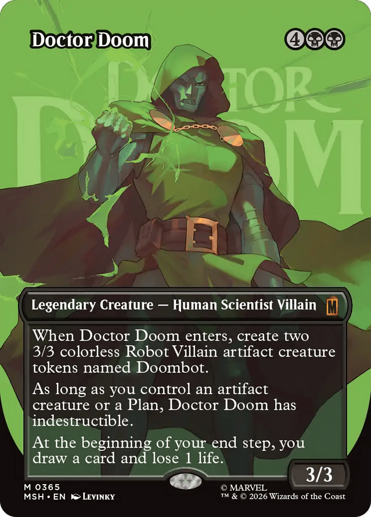 Doctor Doom (Borderless) (365) [Marvel Super Heroes] MTG Single Magic: The Gathering  | Multizone: Comics And Games