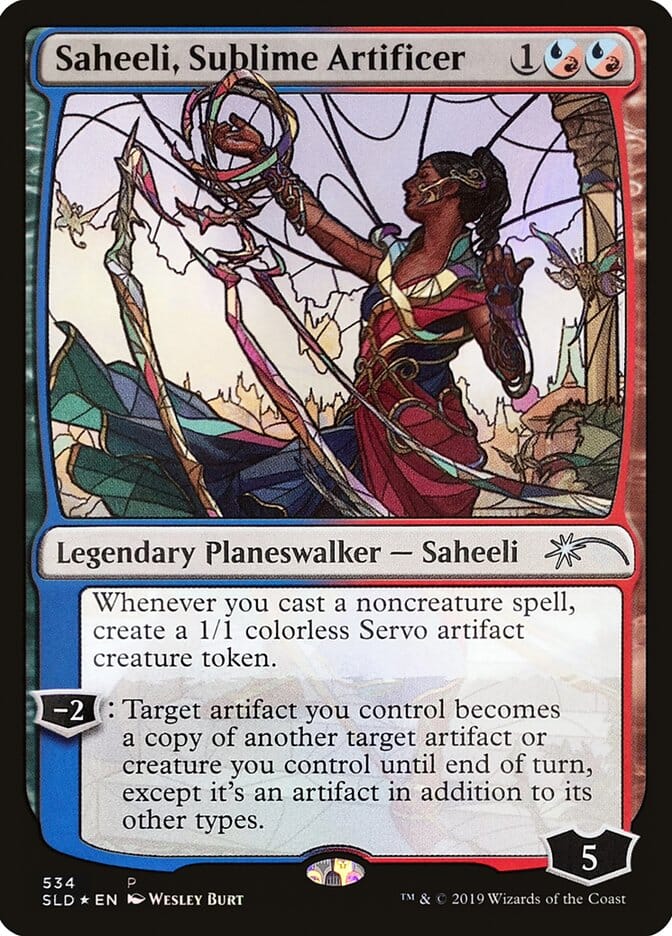 Saheeli, Sublime Artificer (Stained Glass) [Secret Lair Drop Promos] MTG Single Magic: The Gathering  | Multizone: Comics And Games