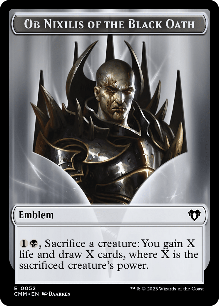 Ob Nixilis of the Black Oath Emblem [Commander Masters Tokens] MTG Single Magic: The Gathering  | Multizone: Comics And Games