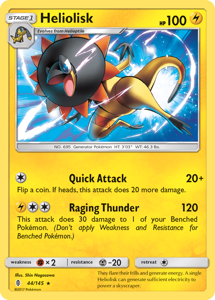 Heliolisk (44/145) [Sun & Moon: Guardians Rising] Pokemon Single Pokémon  | Multizone: Comics And Games