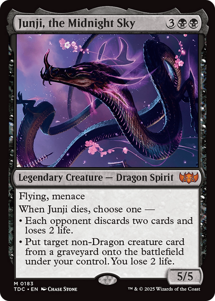 Junji, the Midnight Sky [Tarkir: Dragonstorm Commander] MTG Single Magic: The Gathering  | Multizone: Comics And Games