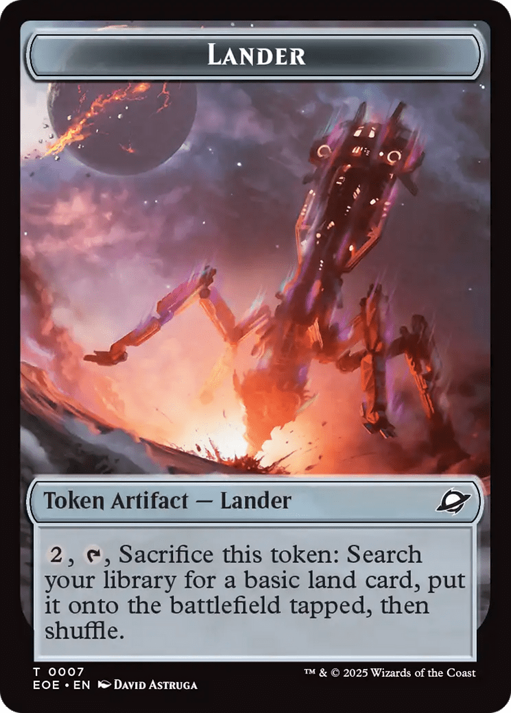 Human Soldier // Lander (0007) Doubled-Sided Token [Edge of Eternities Tokens] MTG Single Magic: The Gathering  | Multizone: Comics And Games