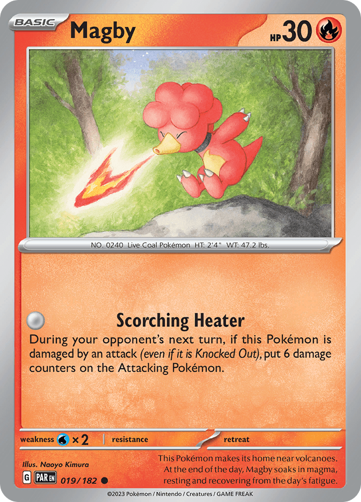 Magby (019/182) [Scarlet & Violet: Paradox Rift] Pokemon Single Pokémon  | Multizone: Comics And Games