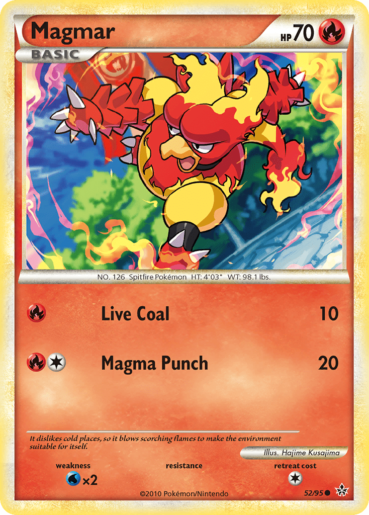 Magmar (52/95) [HeartGold & SoulSilver: Unleashed] Pokemon Single Pokémon  | Multizone: Comics And Games