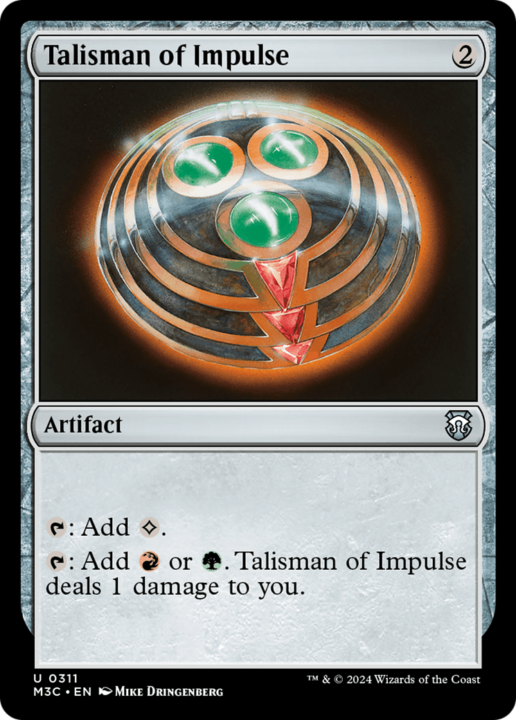 Talisman of Impulse (Ripple Foil) [Modern Horizons 3 Commander] MTG Single Magic: The Gathering  | Multizone: Comics And Games