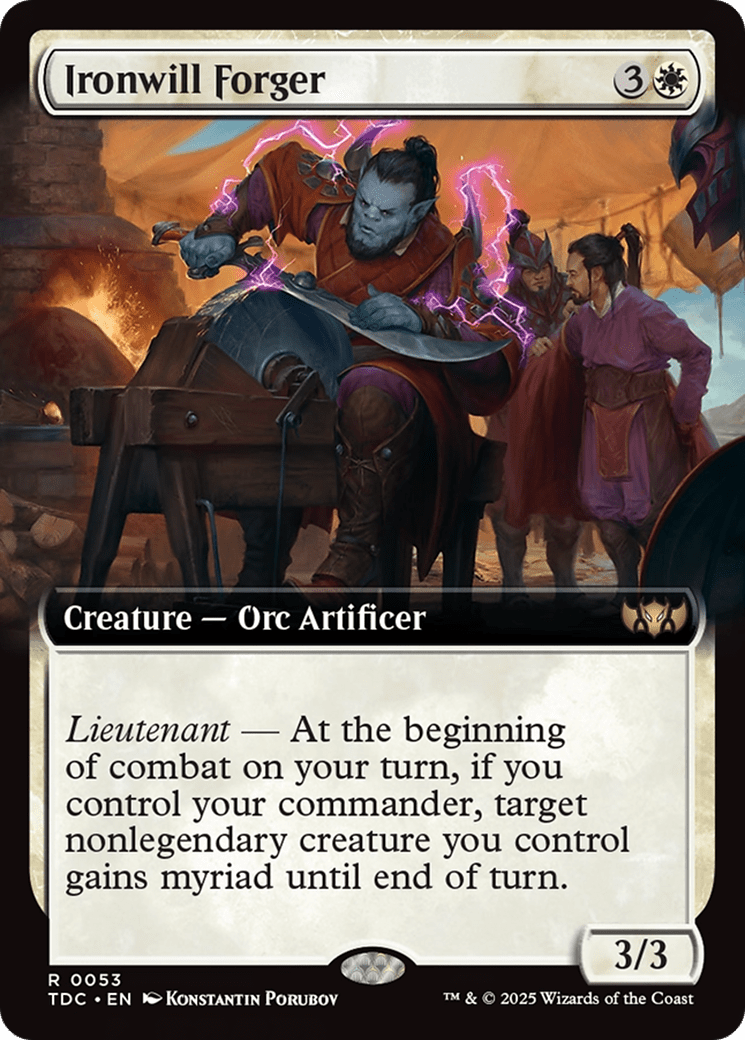 Ironwill Forger (Extended Art) [Tarkir: Dragonstorm Commander] MTG Single Magic: The Gathering  | Multizone: Comics And Games