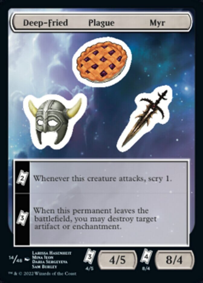 Deep-Fried Plague Myr [Unfinity Stickers] MTG Single Magic: The Gathering  | Multizone: Comics And Games