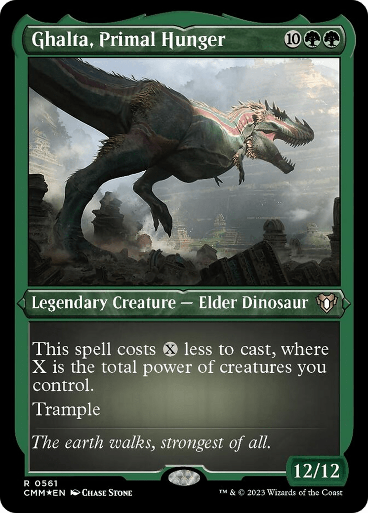 Ghalta, Primal Hunger (Foil Etched) [Commander Masters] MTG Single Magic: The Gathering  | Multizone: Comics And Games