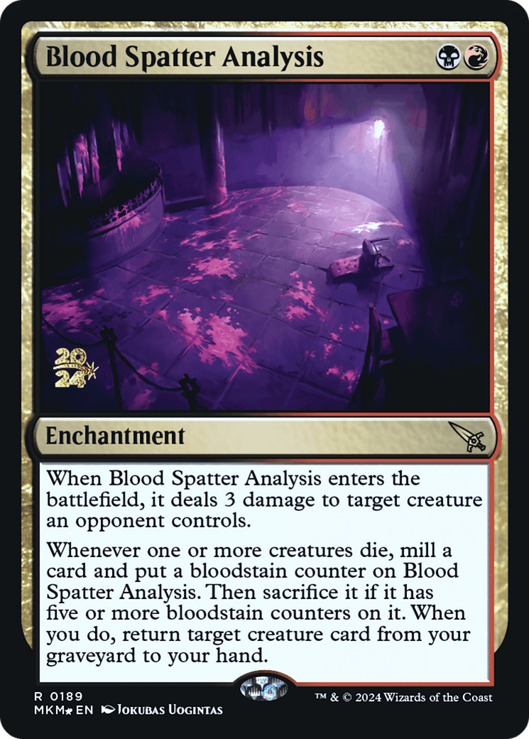 Blood Spatter Analysis [Murders at Karlov Manor Prerelease Promos] MTG Single Magic: The Gathering  | Multizone: Comics And Games