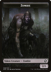 Zombie // Dog Illusion Double-Sided Token [Dungeons & Dragons: Adventures in the Forgotten Realms Tokens] MTG Single Magic: The Gathering  | Multizone: Comics And Games