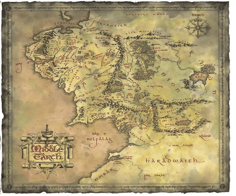 Middle earth fabric map Multizone: Comics And Games  | Multizone: Comics And Games