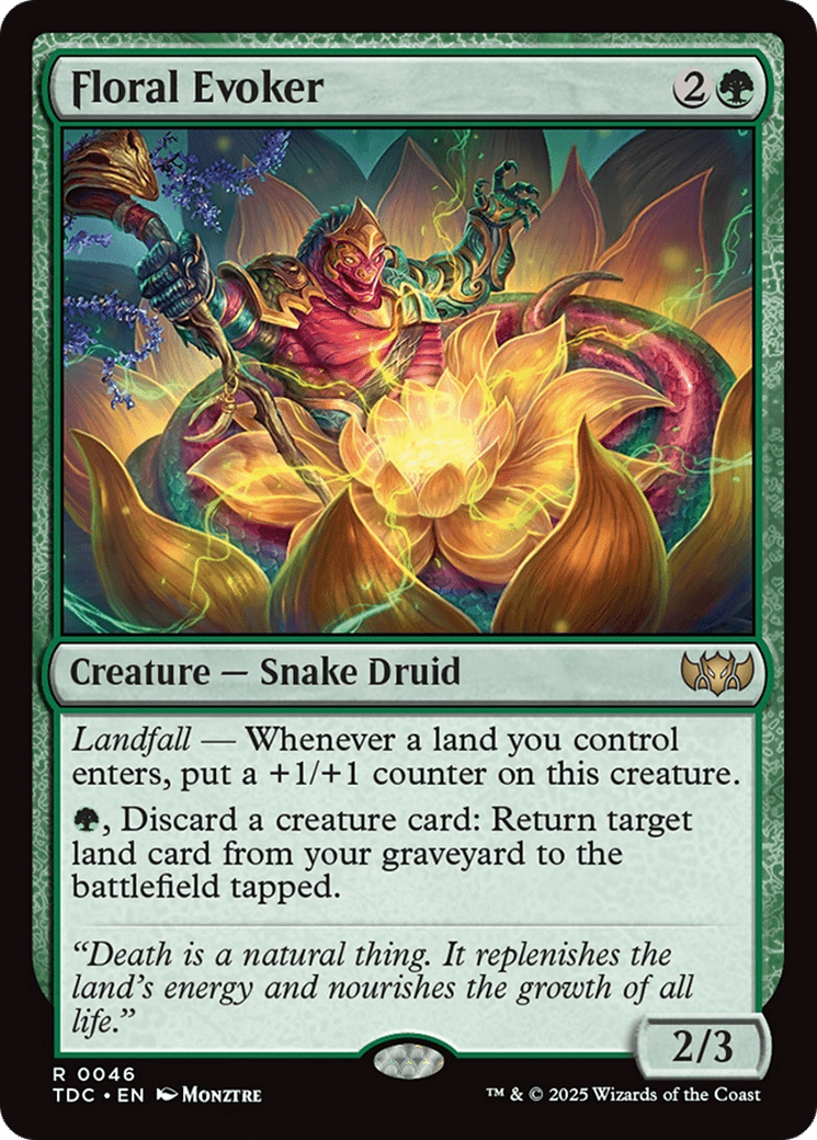 Floral Evoker [Tarkir: Dragonstorm Commander] MTG Single Magic: The Gathering  | Multizone: Comics And Games