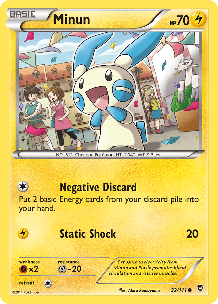 Minun (32/111) [XY: Furious Fists] Pokemon Single Pokémon  | Multizone: Comics And Games