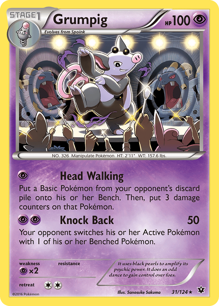 Grumpig (31/124) [XY: Fates Collide] Pokemon Single Pokémon  | Multizone: Comics And Games