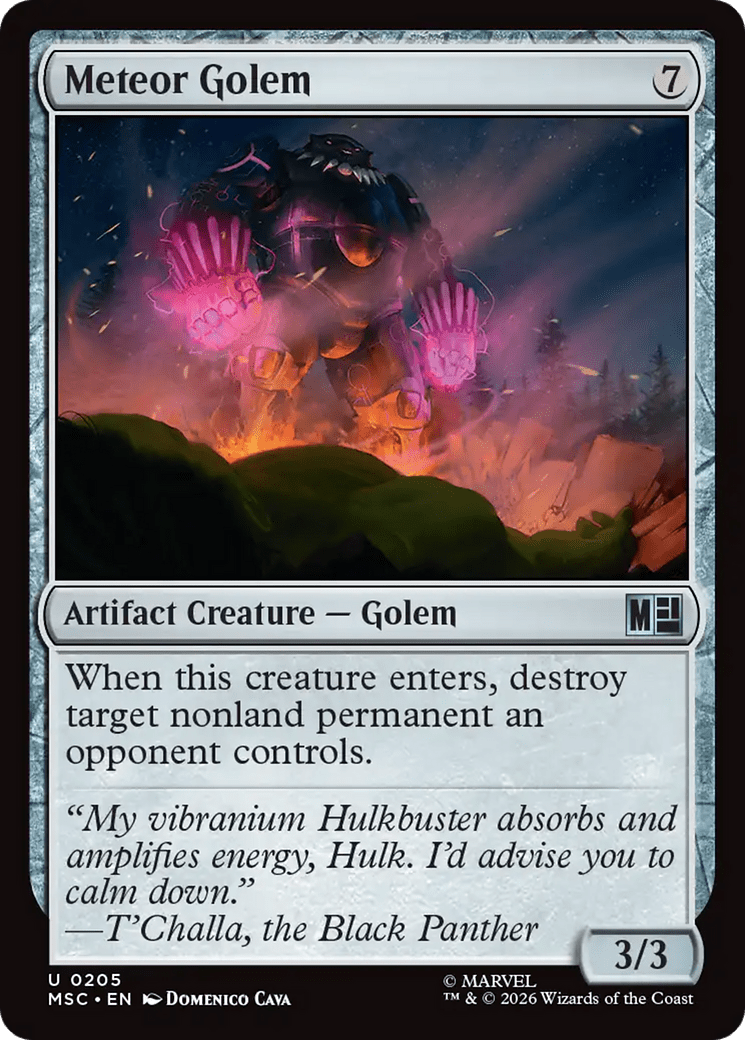 Meteor Golem (Surge Foil) [Marvel Super Heroes Commander] MTG Single Magic: The Gathering  | Multizone: Comics And Games