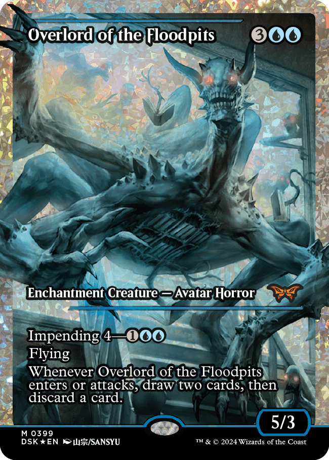 Overlord of the Floodpits (Japan Showcase Fracture Foil) [Duskmourn: House of Horror] MTG Single Magic: The Gathering  | Multizone: Comics And Games