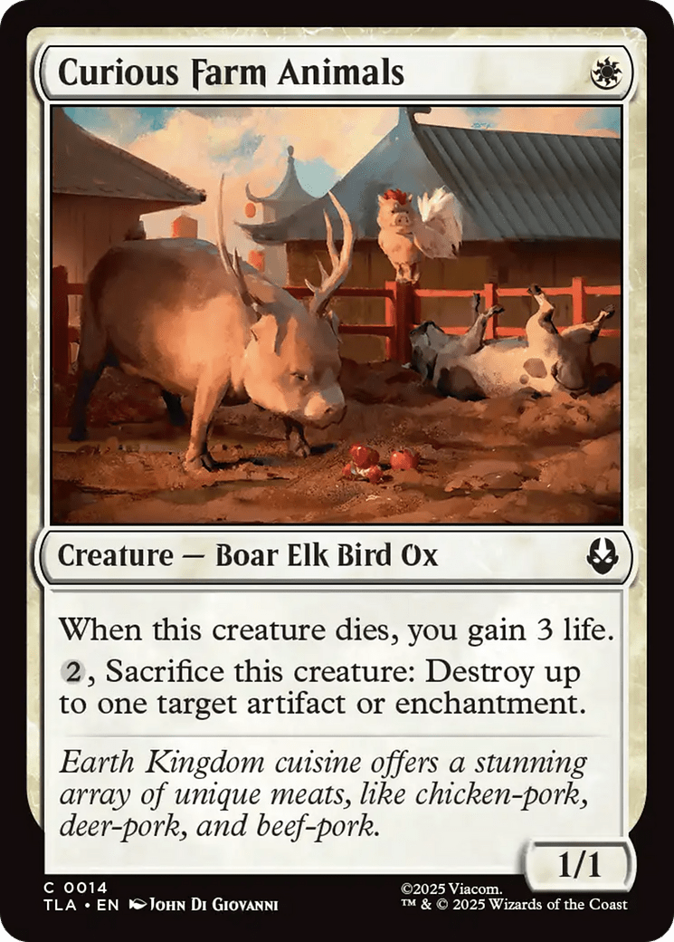 Curious Farm Animals [Avatar: The Last Airbender] MTG Single Magic: The Gathering  | Multizone: Comics And Games