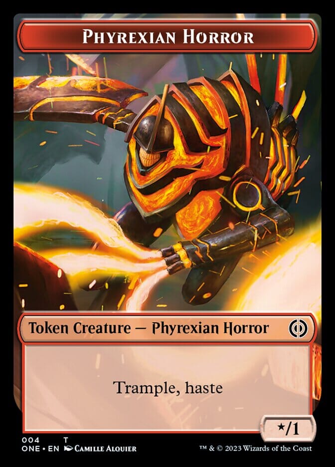 Rebel // Phyrexian Horror (004) Double-Sided Token [Phyrexia: All Will Be One Tokens] MTG Single Magic: The Gathering  | Multizone: Comics And Games