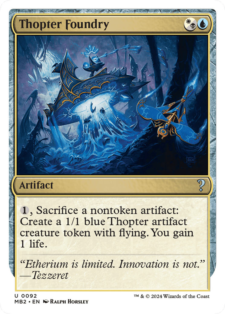 Thopter Foundry (White Border) [Mystery Booster 2] MTG Single Magic: The Gathering  | Multizone: Comics And Games