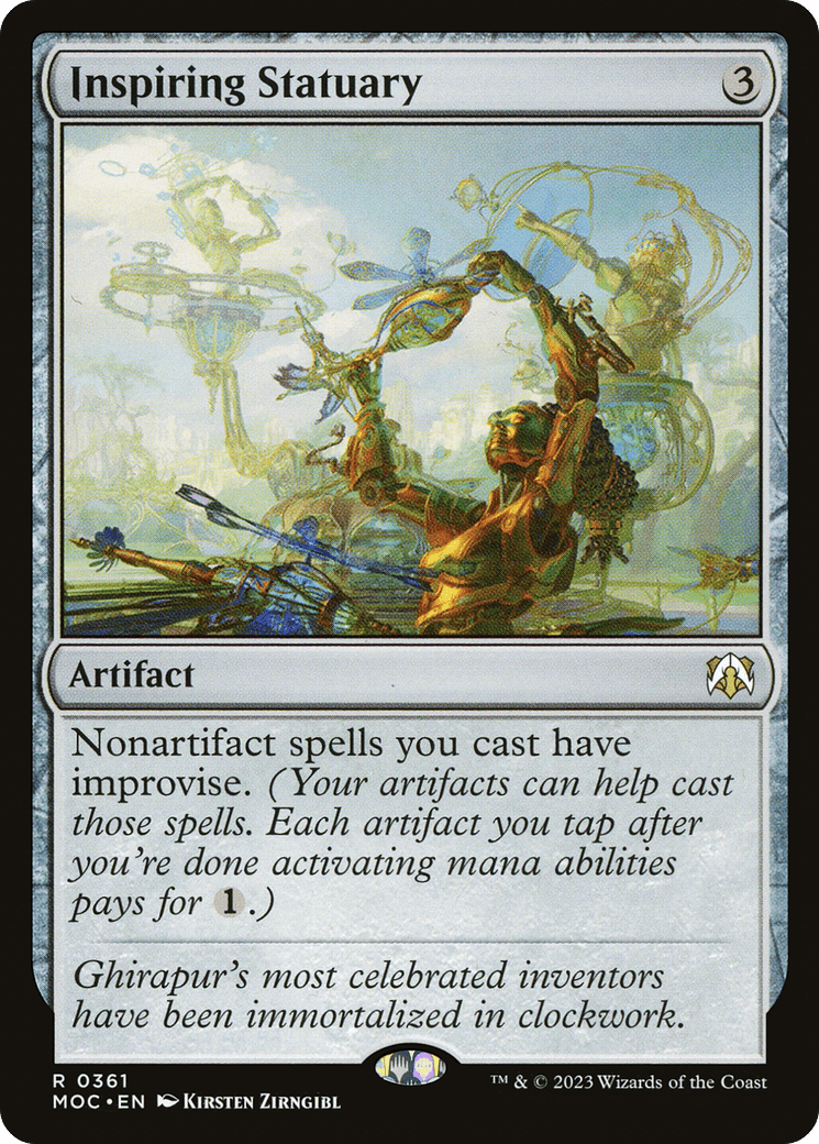 Inspiring Statuary [March of the Machine Commander] MTG Single Magic: The Gathering  | Multizone: Comics And Games