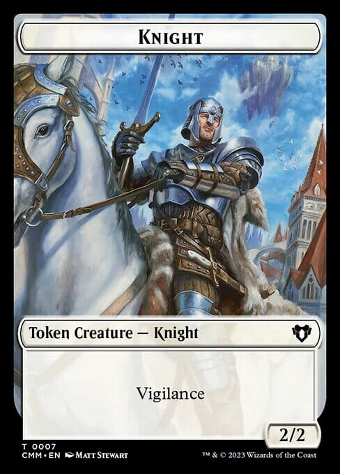 Treasure // Knight Double-Sided Token [Commander Masters Tokens] MTG Single Magic: The Gathering  | Multizone: Comics And Games
