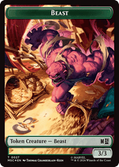 Rhino (029) // Beast (027) Double-Sided Token (Surge Foil) [Marvel Super Heroes Commander Tokens] MTG Single Magic: The Gathering  | Multizone: Comics And Games