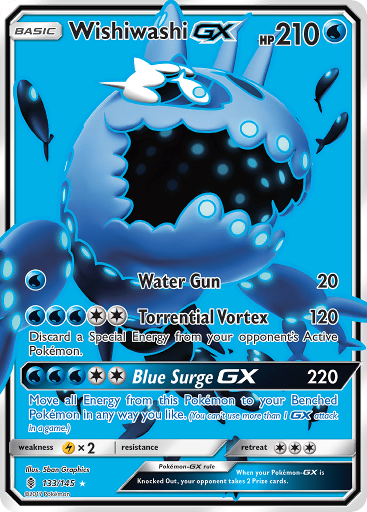 Wishiwashi GX (133/145) [Sun & Moon: Guardians Rising] Pokemon Single Pokémon  | Multizone: Comics And Games