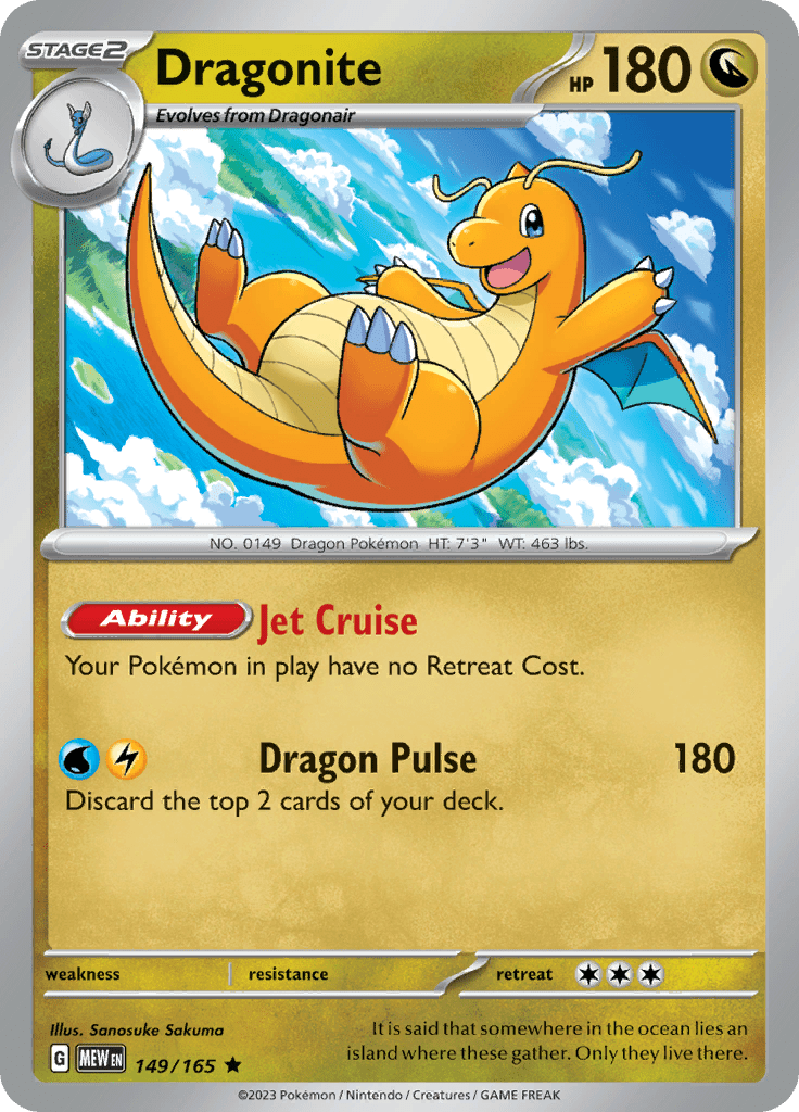 Dragonite (149/165) [Scarlet & Violet 151] Pokemon Single Pokémon  | Multizone: Comics And Games