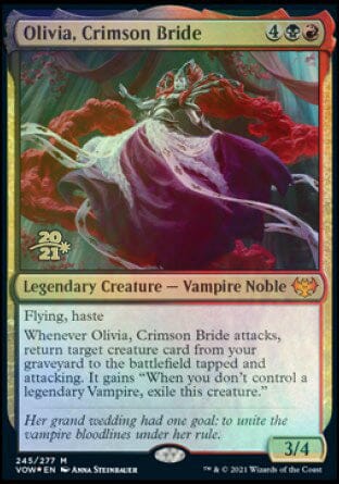 Olivia, Crimson Bride [Innistrad: Crimson Vow Prerelease Promos] MTG Single Magic: The Gathering  | Multizone: Comics And Games