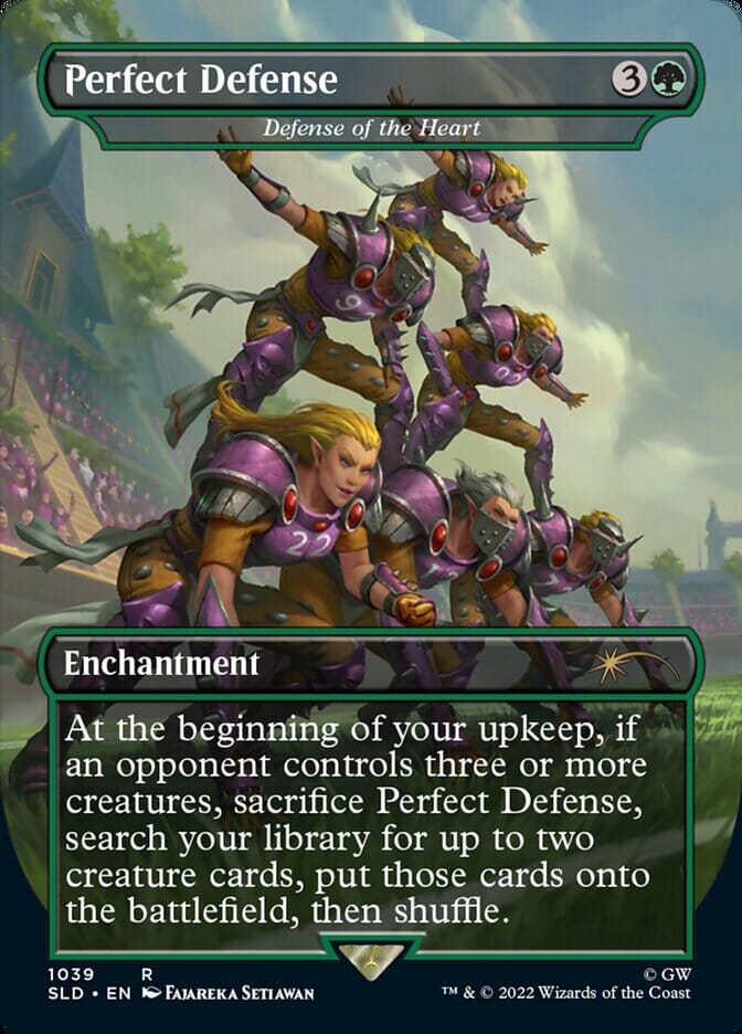 Perfect Defense - Defense of the Heart (Borderless) [Secret Lair Drop Series] MTG Single Magic: The Gathering  | Multizone: Comics And Games