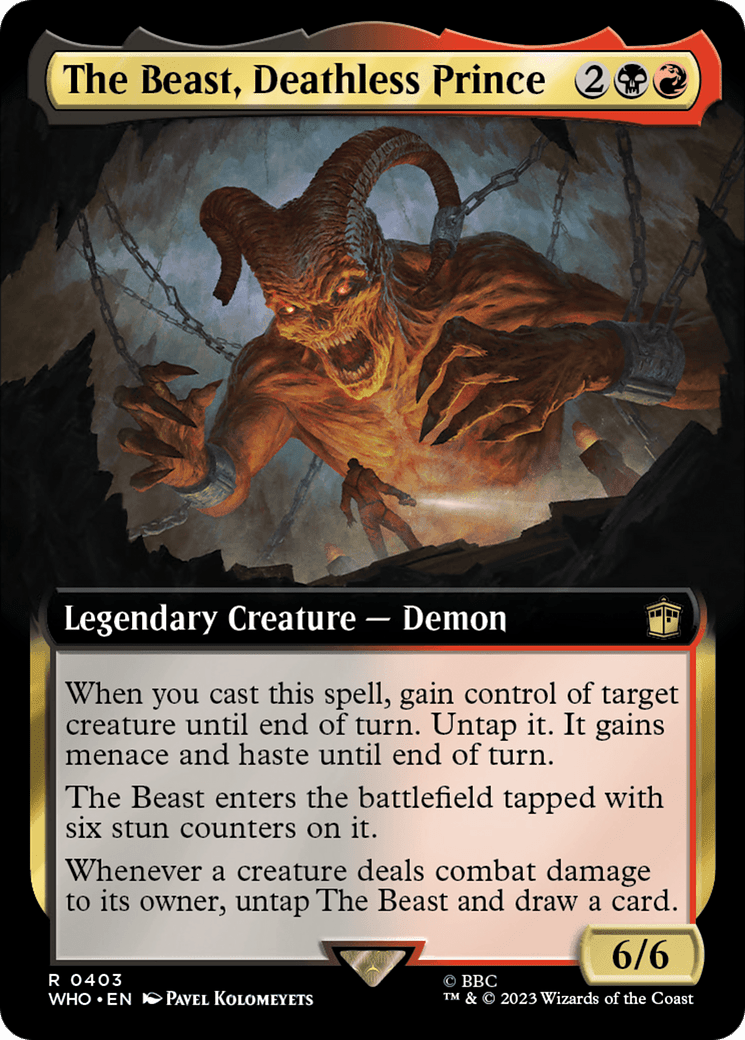 The Beast, Deathless Prince (Extended Art) [Doctor Who] MTG Single Magic: The Gathering  | Multizone: Comics And Games