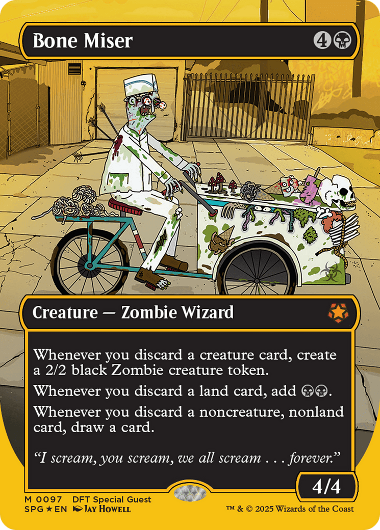 Bone Miser (Borderless) (First-Place Foil) [Aetherdrift Special Guests] MTG Single Magic: The Gathering  | Multizone: Comics And Games